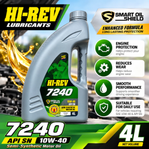 HI-REV 7240 Engine Oil 10W-40 API SN Semi Synthetic 4L